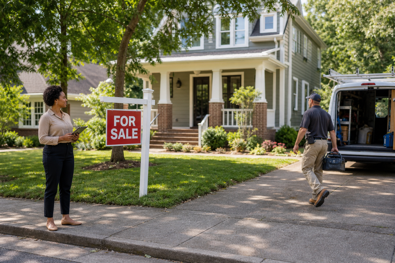 Original illustrative image of agreed local presence for a contractor appointment at a listed property